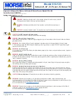 Предварительный просмотр 2 страницы morse 510-125 Operator'S Manual