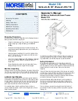 Предварительный просмотр 1 страницы morse 510 Operator'S Manual