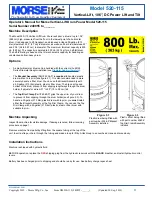 Preview for 3 page of morse 520-115 Operator'S Manual