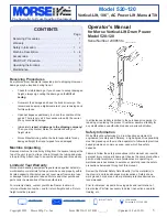 Preview for 1 page of morse 520-120 Operator'S Manual