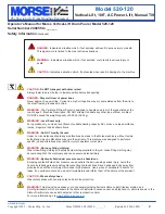 Preview for 2 page of morse 520-120 Operator'S Manual