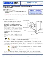 Preview for 5 page of morse 520-120 Operator'S Manual