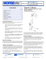 morse 520M-114 Operator'S Manual предпросмотр