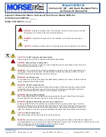 Preview for 2 page of morse 520M-124 Operator'S Manual