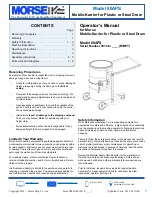 Preview for 1 page of morse 80APS Operator'S Manual