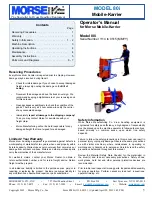 Preview for 1 page of morse 80i Operator'S Manual