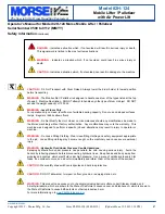 Preview for 2 page of morse 82H-124 Operator'S Manual