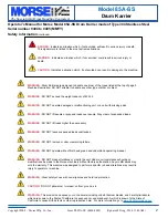 Предварительный просмотр 2 страницы morse 85A-SS Operator'S Manual