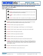 Preview for 2 page of morse 85AM Operator'S Manual