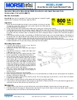 Preview for 3 page of morse 85AM Operator'S Manual