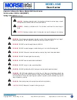 Preview for 2 page of morse 85i/E Operator'S Manual