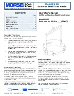 morse 85i-SS Operator'S Manual preview