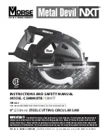 morse CSM9NXTB Metal Devil Instruction And Safety Manual preview
