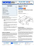 Предварительный просмотр 1 страницы morse GRIP+GO 290F Operator'S Manual