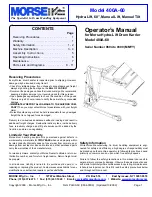 morse Hydra-Lift 400A-60 Operator'S Manual preview