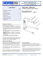 Preview for 1 page of morse Hydra-Lift Drum Karrier 400AM-60-124 Operator'S Manual