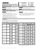 Предварительный просмотр 1 страницы morse KK Installation And Maintenance Instructions