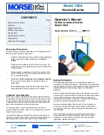 morse Kontrol-Karrier 185A Operator'S Manual preview