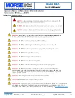 Preview for 2 page of morse Kontrol-Karrier 185A Operator'S Manual