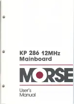 morse KP 286 User Manual preview