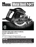 morse Metal Devil CSM7NXTB Instruction And Safety Manual preview