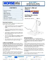 Preview for 1 page of morse MORSPEED 1000 Operator'S Manual