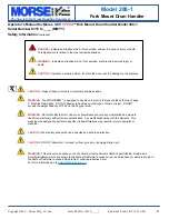 Preview for 2 page of morse MORSPEED 288-1 Operator'S Manual