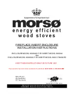 Morso UK 90566000 Installation Instructions Manual preview