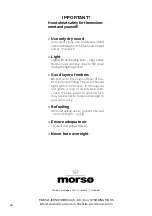 Preview for 20 page of Morso 1000 Swift Instructions For Installation And Use Manual