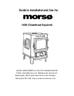 Morso 1430 Cleanheat Squirrel Manual To Installation And Use предпросмотр