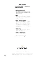 Preview for 24 page of Morso 3112 Installation And Operation Instructions Manual