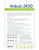 Mortara Ambulo 2400 User Manual preview