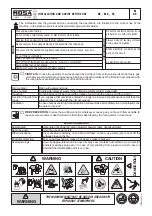 Предварительный просмотр 11 страницы Mosa GE 14000 SXC/GS Use And Maintenance Manual, Spare Parts Catalog