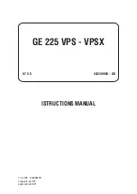 Mosa GE 225 VPS Instruction Manual preview