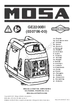 Mosa GE2200BI (030706-00) Instruction preview