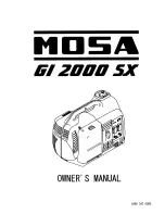 Предварительный просмотр 1 страницы Mosa GI 2000 SX Owner'S Manual