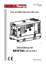 Preview for 1 page of Mosa RENTAL GE 50 KR-5 Use And Maintenance Manual