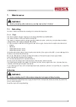 Preview for 51 page of Mosa RENTAL GE 50 KR-5 Use And Maintenance Manual