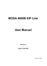 Preview for 1 page of Mosa SIP 4600B User Manual