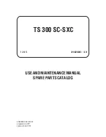 Preview for 1 page of Mosa TS 300 SC-SXC Use And Maintenance Manual, Spare Parts Catalog