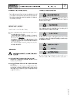 Preview for 8 page of Mosa TS 300 SC-SXC Use And Maintenance Manual, Spare Parts Catalog