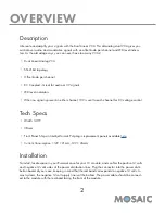 Preview for 4 page of Mosaic DUAL LINEAR VCA Manual