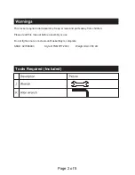 Preview for 3 page of Mosaic Fleur De Lis FSMVPT2033 Assembly Instructions & User Manual