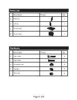 Preview for 4 page of Mosaic Fleur De Lis FSMVPT2033 Assembly Instructions & User Manual