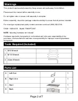 Preview for 3 page of Mosaic FSMVPT 2067 Assembly Instructions & User Manual