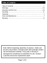 Preview for 2 page of Mosaic FSMVPT6022 Assembly Instructions & User Manual