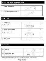 Preview for 6 page of Mosaic FSMVPT6022 Assembly Instructions & User Manual