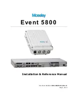 Moseley Event 5800 Installation & Reference Manual preview