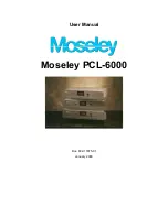 Moseley PCL-600 User Manual preview