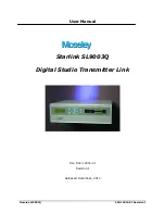 Preview for 1 page of Moseley Starlink SL9003Q User Manual